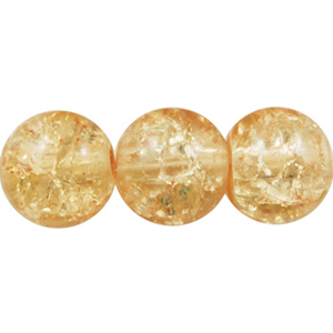 GBCR06-2 - glass crackle beads - light caramel