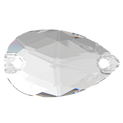 PCSS-PEAR18 CRY - Preciosa crystal pear 2 H sew-on stones - crystal