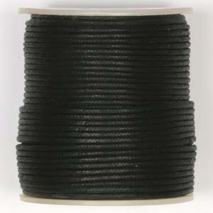 WCC-2 BLK - waxed cotton cord - black