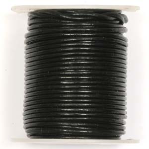 RLC-2 BLK - round leather cord - black