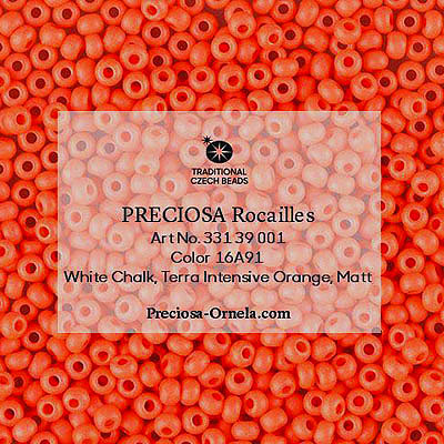 SB6-143M - Preciosa Czech seed beads - Terra Intensive Orange Matt