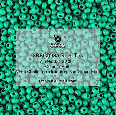 SB6-146M - Preciosa Czech seed beads - Terra Intensive Sea Green Matt