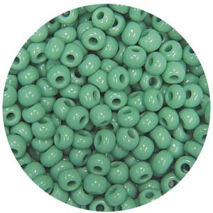 SB8-48 - Preciosa Czech seed beads - opaque green