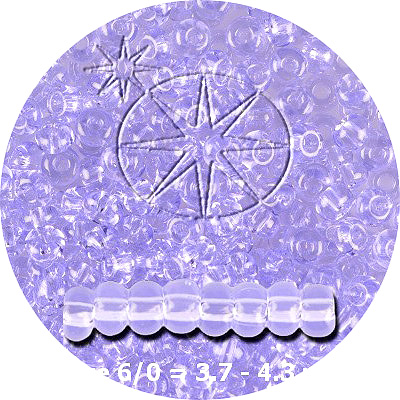 SB6-136 - Preciosa Czech seed beads - transparent violet