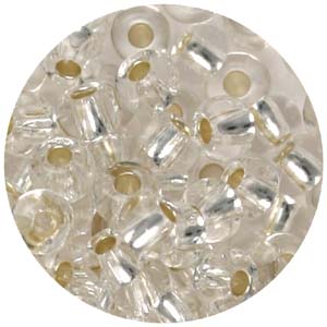 SB6-1 - Preciosa Czech seed beads - silver lined crystal