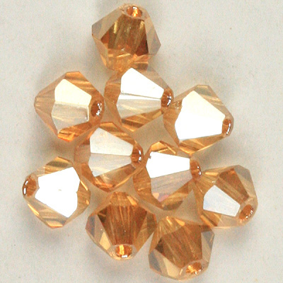 CCBIC03 149 2X - Czech crystal bicones - Crystal Celsian fully coated