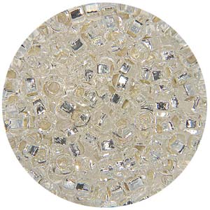 SB8-1 - Preciosa Czech seed beads - silver lined crystal