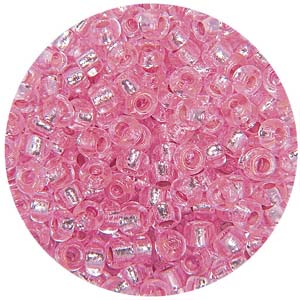 SB10-71 - Preciosa Czech seed beads - silver lined pink (surface dyed)