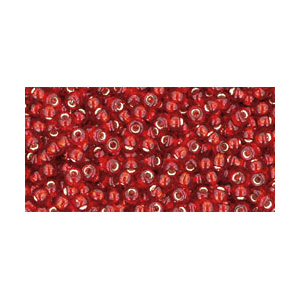 SB6JT-25C - Toho size 6 seed beads - silver-lined ruby