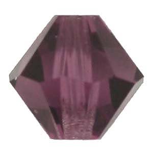CCBIC04 10 - Czech crystal bicones - amethyst
