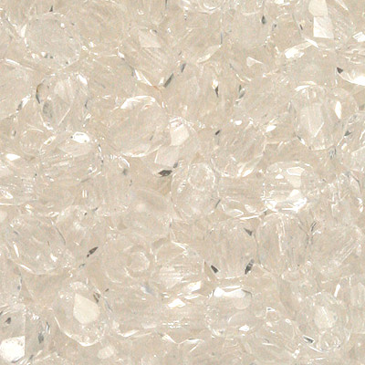 GBFP04 5 - Czech fire-polished beads - crystal