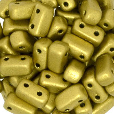 CMBK-243 - CzechMates brick beads - Aztec gold matt metallic