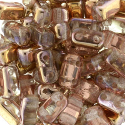 CMBK-28 - CzechMates brick beads - crystal Capri gold