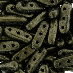 CMBM-287 - CzechMates Beam Beads - Metallic Suede Dark Green