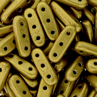CMBM-614 - CzechMates Beam Beads - Saturated Metallic Spicy Mustard