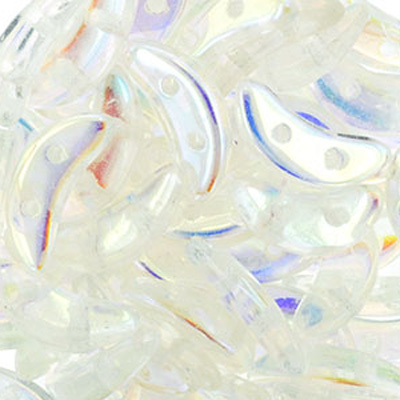 CMC-1 - CzechMates crescent beads - crystal AB