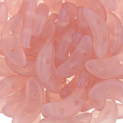 CMC-80 - CzechMates crescent beads - pink opal