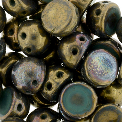 CMCAB-195 - CzechMates Cabochons - Persian turquoise bronze vega
