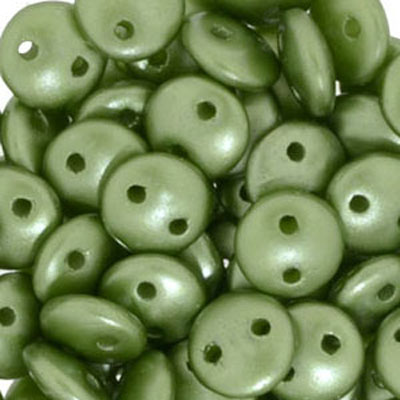 CML-344 - CzechMates lentil beads - pastel olivine
