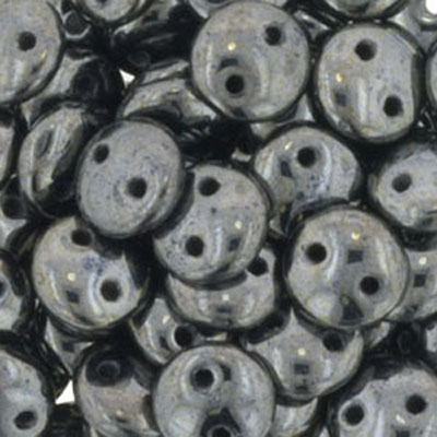 CML-3 - CzechMates lentil beads - gunmetal (hematite)