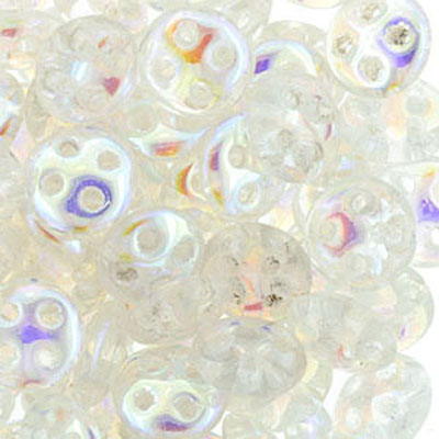 CMQL-1 - CzechMates quadralentil beads - crystal AB