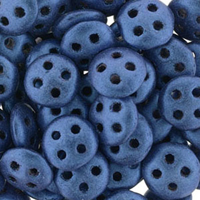 CMQL-275 - CzechMates quadralentil beads - metallic suede blue