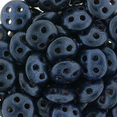 CMQL-285 - CzechMates quadralentil beads - metallic suede dark blue