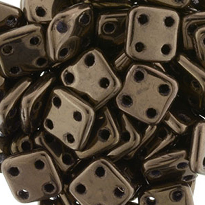 CMQT-271 - CzechMates quadratile beads - dark bronze