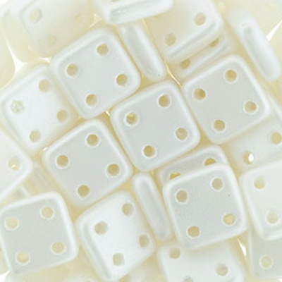 CMQT-337 - CzechMates quadratile beads - pastel alabaster white