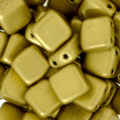 CMTL-243 - CzechMates tile beads - Aztec gold matt metallic