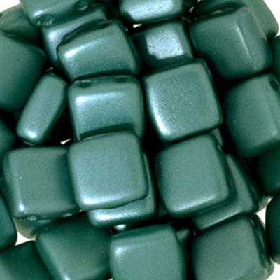 CMTL-321 - CzechMates tile beads - pastel teal