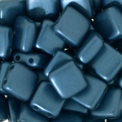 CMTL-336 - CzechMates tile beads - pastel petrol