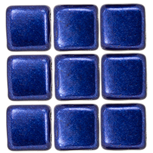 CMTL-553 - CzechMates tile beads - saturated metallic evening blue