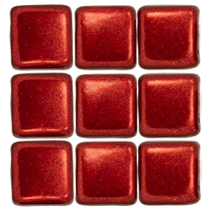 CMTL-555 - CzechMates tile beads - saturated metallic merlot
