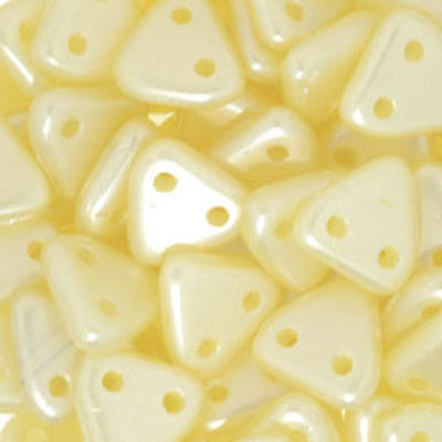 CMTR-338 - CzechMates triangle beads - pastel cream