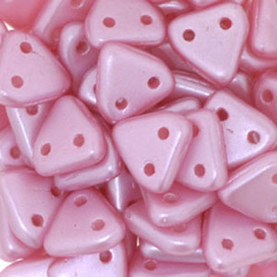 CMTR-340 - CzechMates triangle beads - pastel pink