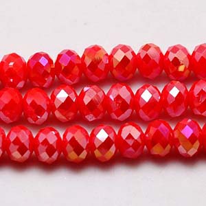 CRB1-116AB - puffy rondelle - red opal AB