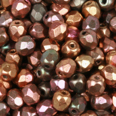 GBFP04 MET 233 - Czech fire-polished beads - crystal violet rainbow
