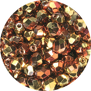 GBFP06 CALIF 206 - Czech fire-polished beads - California Gold Rush
