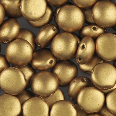 GBCDY08-243 - Czech Candy Beads - Aztec gold matt metallic