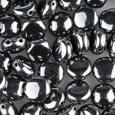 GBCDY08-3 - Czech Candy Beads - gunmetal (jet hematite)