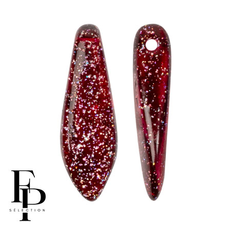 GBDAG-FPS-924 - Czech Glass Daggers - Transparent Constellation Garnet