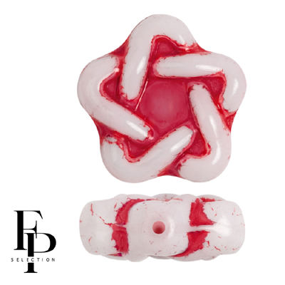 GBESTAR-FPS-957 - Czech Glass Elegant Stars - Aurora Red