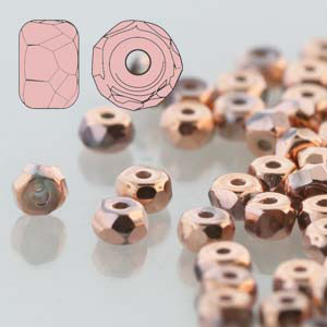 GBFPMS-195 - Czech fire-polished micro spacer beads - crystal full capri