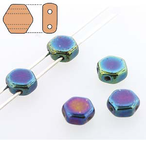 GBHC-4 - Honeycomb Beads - Jet Blue Iris