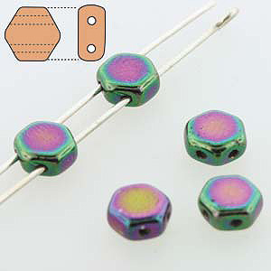 GBHC-72 - Honeycomb Beads - Jet Purple Iris