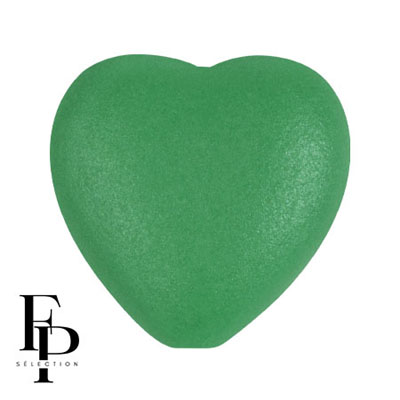 GBHRT-FPS-903 - Czech Glass Heart - Green Garden Vogue Matt