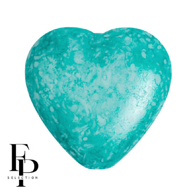 GBHRT-FPS-961 - Czech Glass Heart - Mishmash Aqua