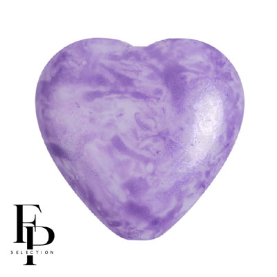 GBHRT-FPS-963 - Czech Glass Heart - Mishmash Violet