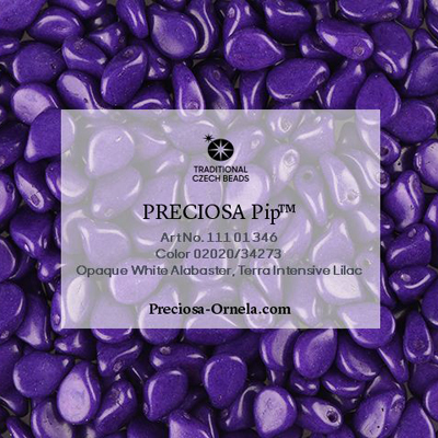 GBPIP-701 - Czech pips pressed beads - terra intensive lilac